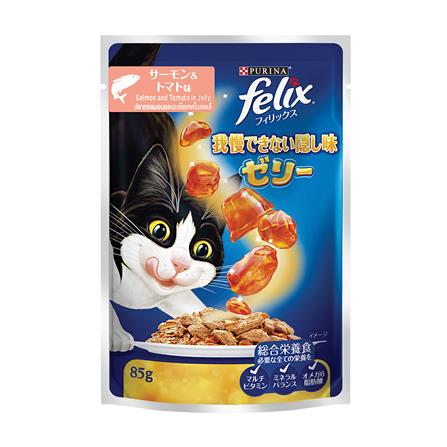 อาหารเปียกแมว FELIX SENSATIONS SALMON AND TOMATO IN JELLY 85 ก._0