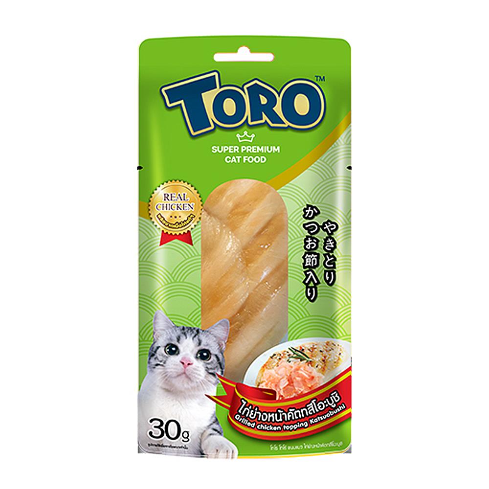 ขนมแมว TORO GRILLED CHICKEN TOPPING KATSUOBUSHI 30 ก.