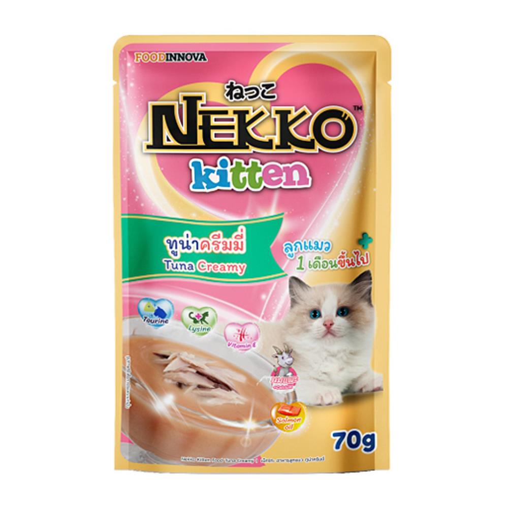 อาหารเปียกแมว NEKKO KITTEN TUNA CREAMY 70 ก.