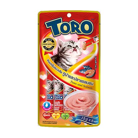 ขนมแมวเลีย TORO TUNA & SALMON แพ็ก 5 ชิ้น