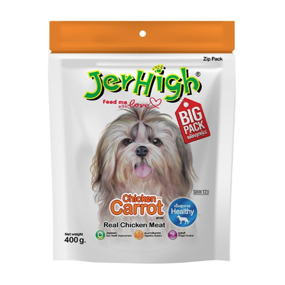 ขนมสุนัข JERHIGH CHICKEN WITH CARROT STICK 400 กรัม
