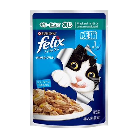 อาหารเปียกแมว FELIX ADULT MACKEREL IN JELLY 85 ก.