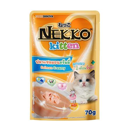 ขนมเปียกแมว NEKKO KITTEN SALMON CREAMY 70 ก._0