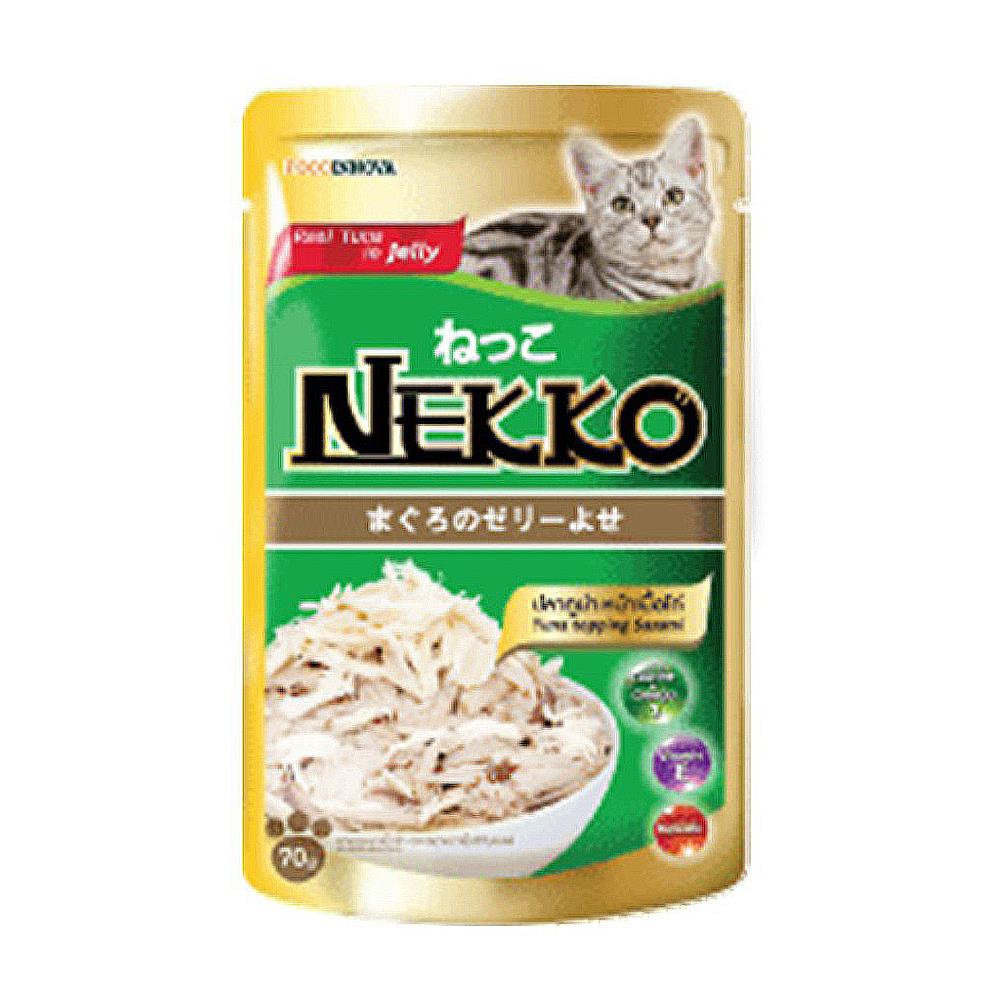อาหารเปียกแมว NEKKO TUNA WITH SASAMI IN JELLY 70 ก.