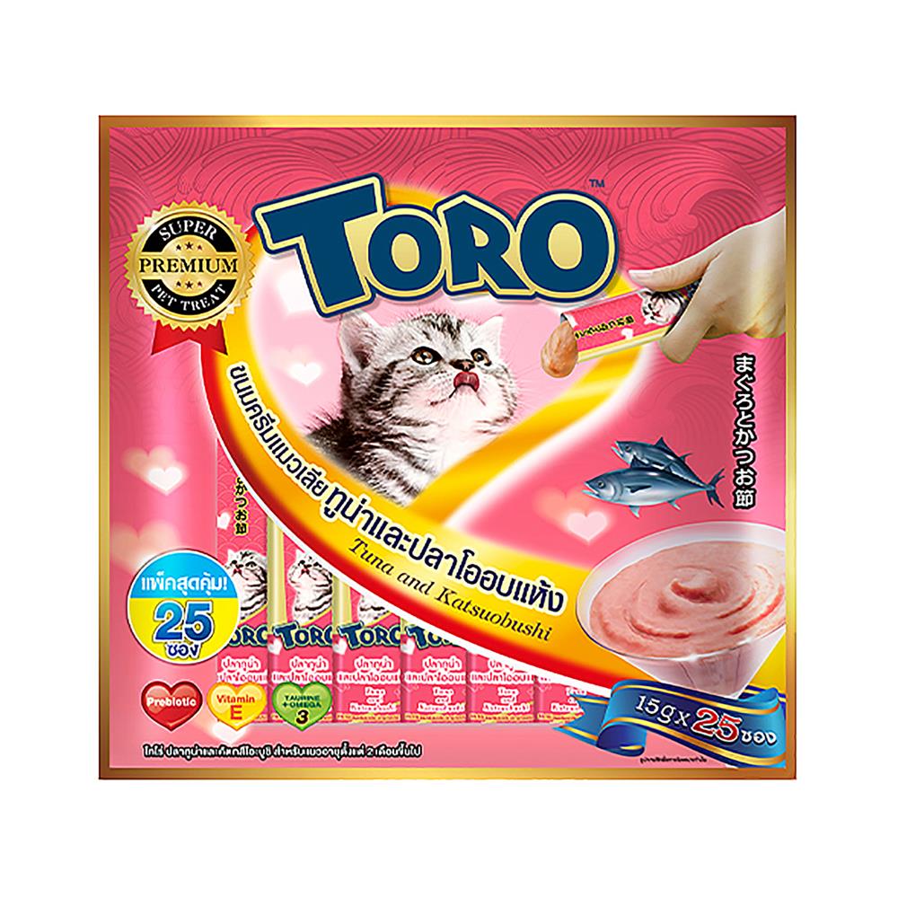 ขนมแมวเลีย TORO TUNA AND KATSUOBUSHI แพ็ก 25 ชิ้น