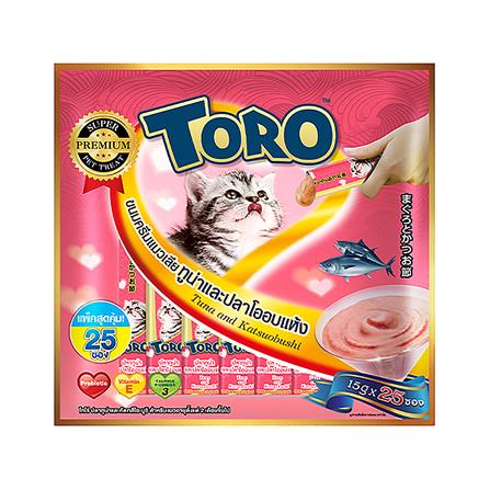 ขนมแมวเลีย TORO TUNA AND KATSUOBUSHI แพ็ก 25 ชิ้น_0