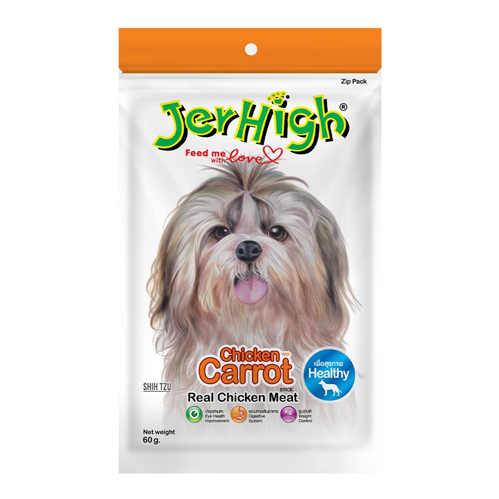 ขนมสุนัข JERHIGH CHICKEN WITH CARROT STICK 60 ก.