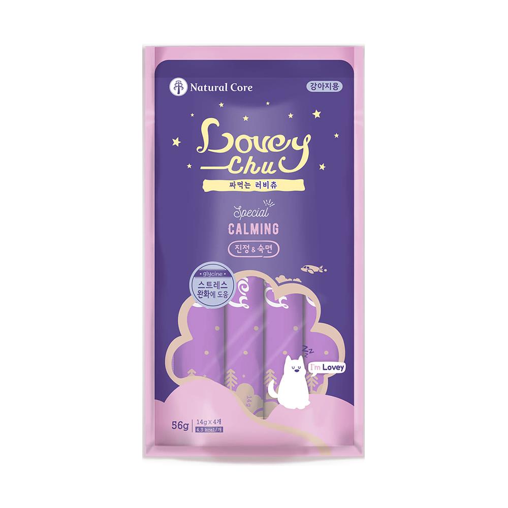 ขนมสุนัข NATURAL CORE LOVEYCHU รสไก่ ฟักทอง และไกลซีน แพ็ก 4 ชิ้น