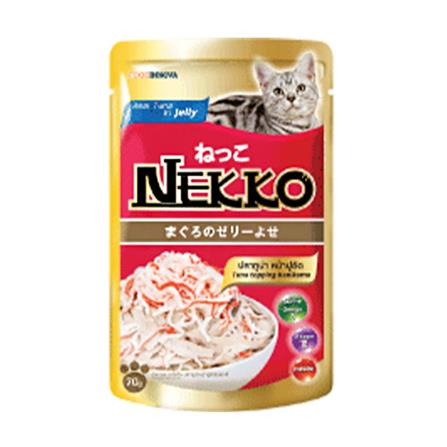 อาหารเปียกแมว NEKKO TUNA WITH KANIKAMA IN JELLY 70 ก._0