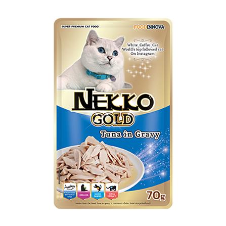 อาหารเปียกแมว NEKKO GOLD ทูน่าเกรวี่ 70 ก.