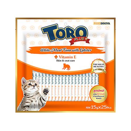 ขนมแมวเลีย TORO PLUS WHITE MEAT TUNA WITH LOBSTER แพ็ก 25 ชิ้น