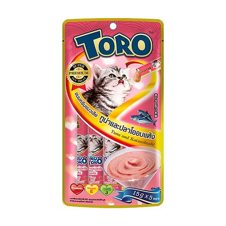 ขนมแมวเลีย TORO TUNA AND KATSUOBUSHI  แพ็ก 5 ชิ้น