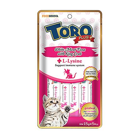 ขนมแมวเลีย TORO PLUS WHITE MEAT TUNA WITH KING CRAB แพ็ก 5 ชิ้น