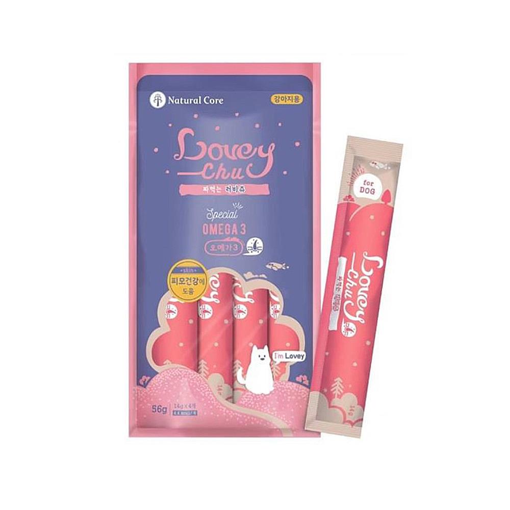 ขนมหมาเลีย NATURAL CORE LOVEY CHU CHICKEN & OMEGA 56 ก.