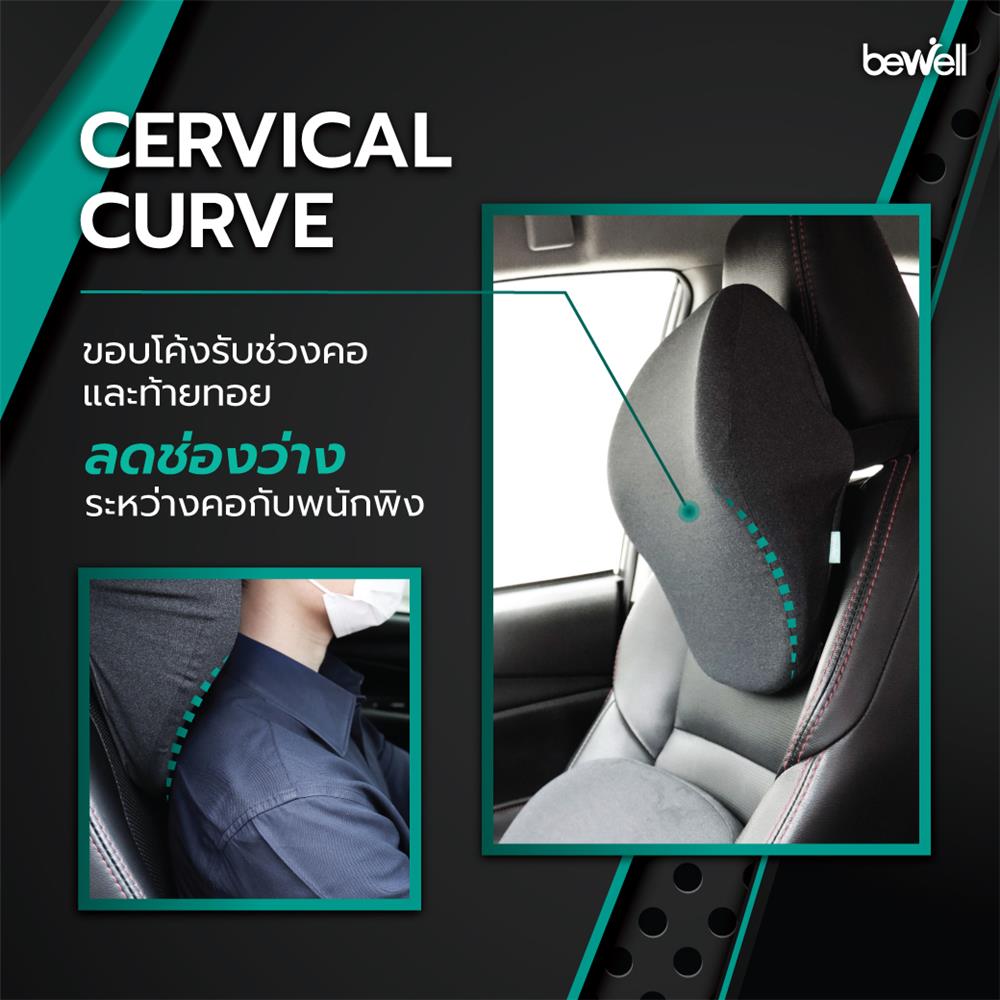 หมอนรองคอเพื่อสุขภาพ BEWELL GEN2 HC005 สีเทา