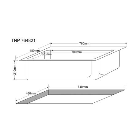 ซิงค์ฝัง 1 หลุม TECNOPLUS GIN 764821 สีเทา_3