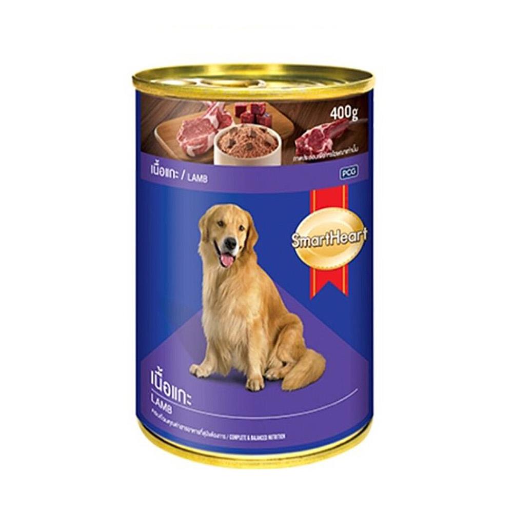 อาหารเปียกสุนัข SMARTHEART ADULT รสเนื้อแกะ 400 ก.
