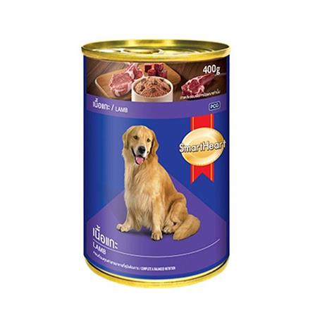 อาหารเปียกสุนัข SMARTHEART ADULT รสเนื้อแกะ 400 ก.