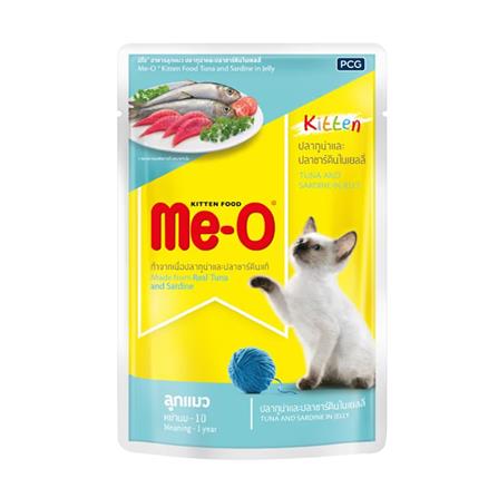 อาหารเปียกแมว ME-O KITTEN ปลาทูน่าและปลาซาร์ดีน 80 ก._0