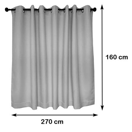 ผ้าม่าน EYELET HOME LIVING STYLE HONIG UV 270X160 ซม. สีเทา_7