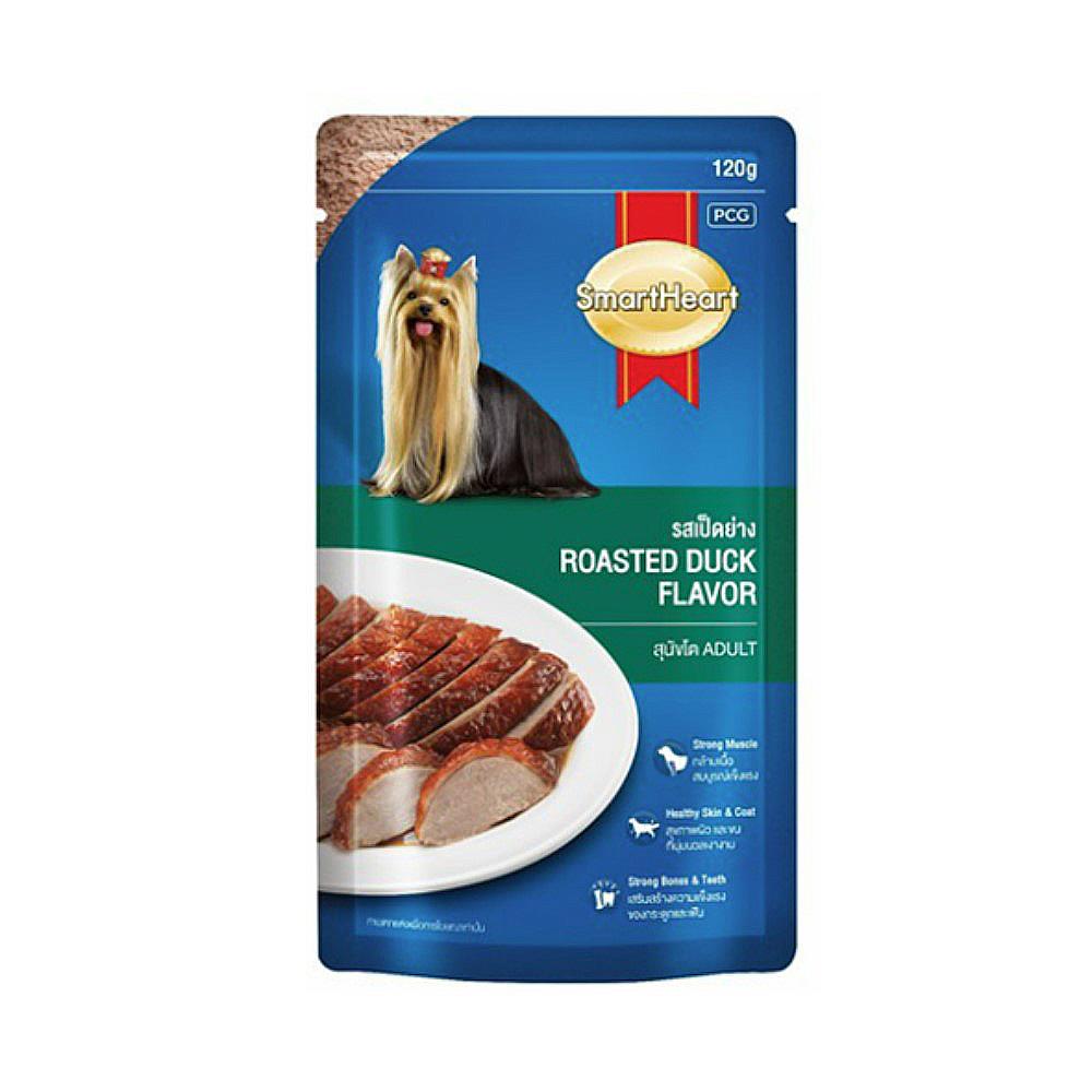 อาหารเปียกสุนัข SMARTHEART ADULT รสเป็ดย่าง 120 ก.