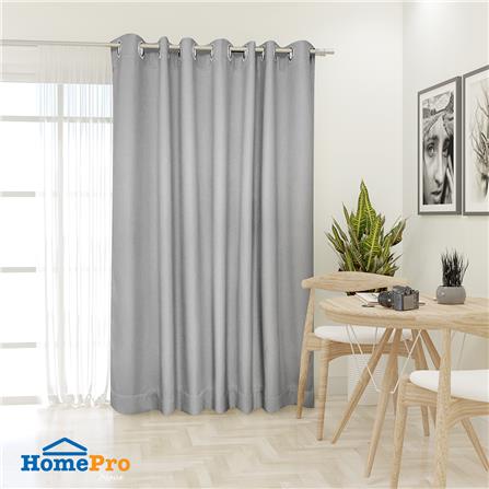 ผ้าม่าน EYELET HOME LIVING STYLE HONIG UV 270X220 ซม. สีเทา_5