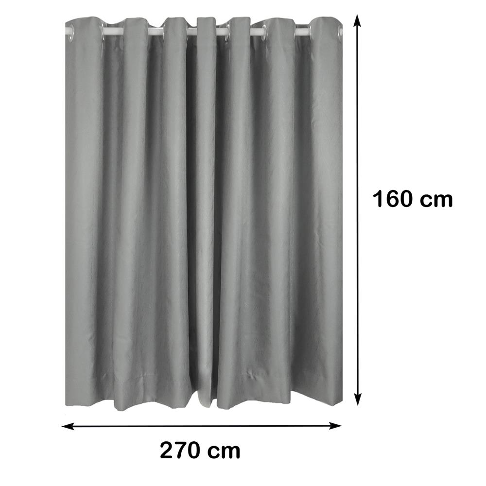 ผ้าม่าน EYELET HOME LIVING STYLE STEVE UV 270X160 ซม. สีเทา