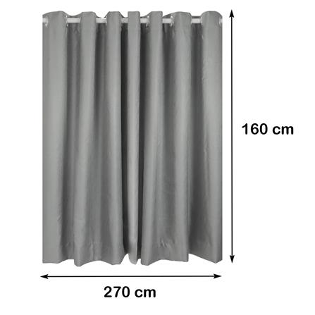 ผ้าม่าน EYELET HOME LIVING STYLE STEVE UV 270X160 ซม. สีเทา_8