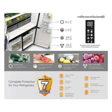 ตู้เย็น MULTI DOOR SHARP SJ-FX52TP-SL 18.5 คิว สีเงิน_4