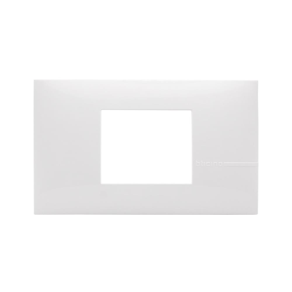 หน้ากาก 2 ช่องกลาง BTICINO BAMBOO SAE2222TBN สีขาว