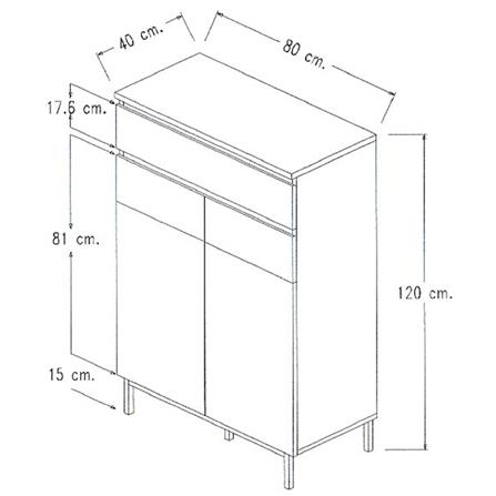 ตู้บานผสม FURDINI THRU DC8001 80 ซม. สีออทตาวา/เซียร่า_11