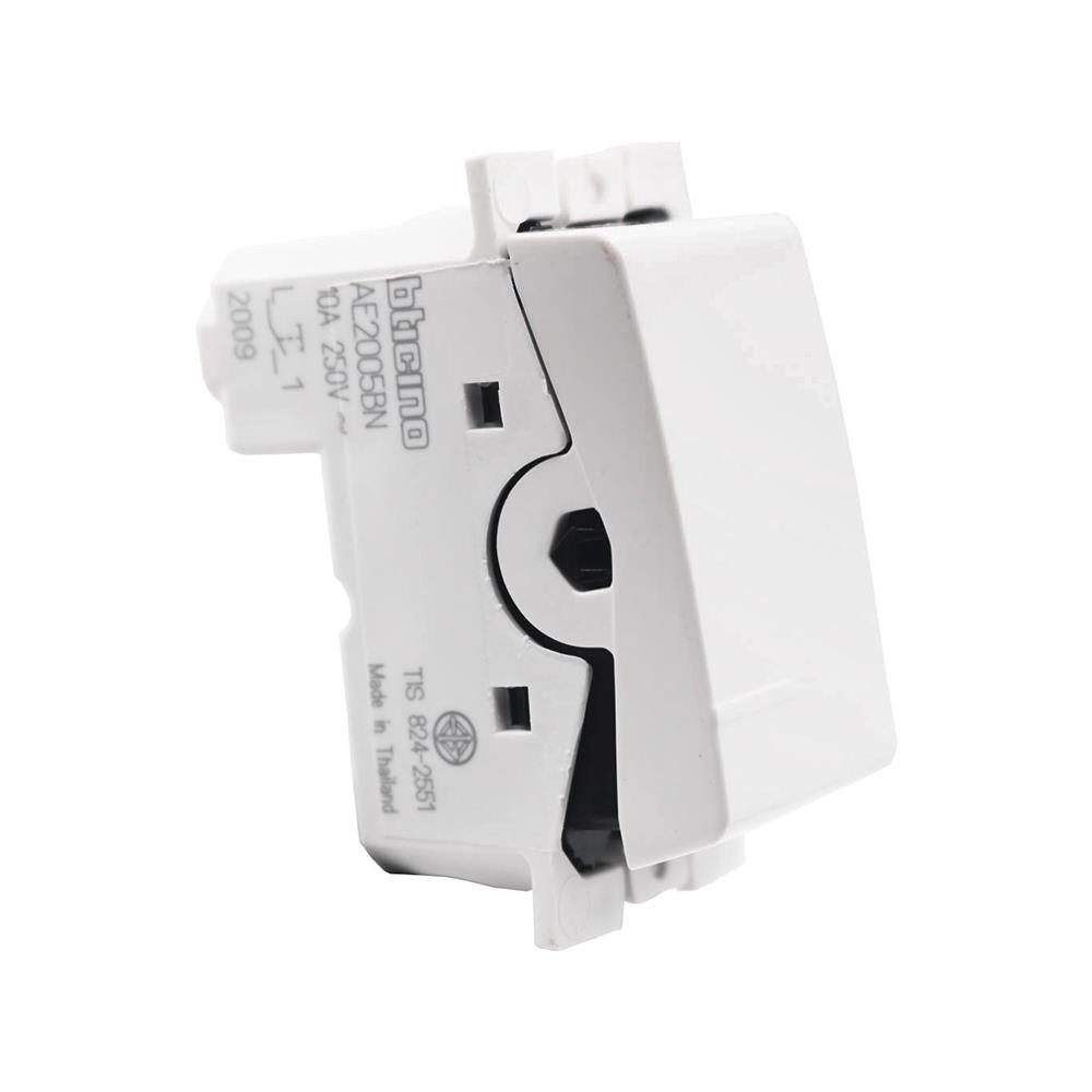 สวิตช์ 1 ทาง 1 ช่อง BTICINO BAMBOO SAE2005BN สีขาว