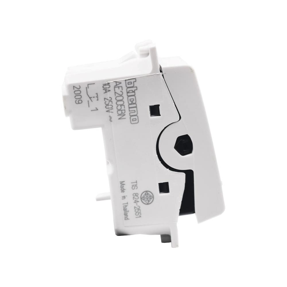 สวิตช์ 1 ทาง 1 ช่อง BTICINO BAMBOO SAE2005BN สีขาว