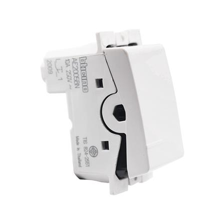 สวิตช์ 1 ทาง 1 ช่อง BTICINO BAMBOO SAE2005BN สีขาว_1