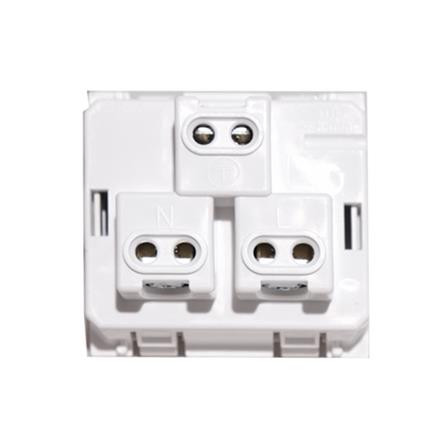 เต้ารับเดี่ยว 3 ขา มีม่านนิรภัย BTICINO BAMBOO AE2125TB สีขาว_2