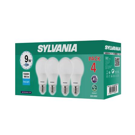 หลอด LED SYLVANIA BASIC PLUS 9 วัตต์ DAYLIGHT E27 แพ็ก 4 ชิ้น_2