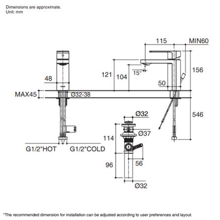 ก๊อกอ่างล้างหน้าผสม KOHLER K-23472T-4-AF_1