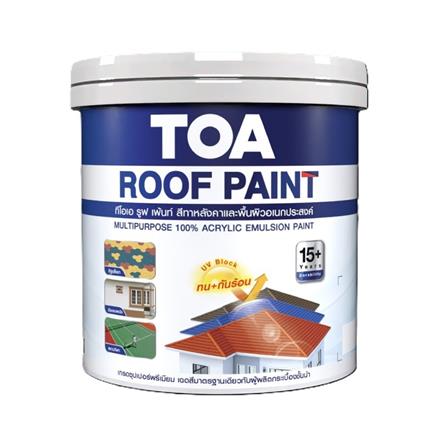 สีทาหลังคา ชนิดกึ่งเงา TOA ROOF PAINT R100 สีขาว 1 แกลลอน_1
