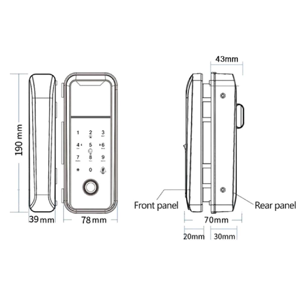 กลอนดิจิตอล HILOCK HL-595 สีดำ