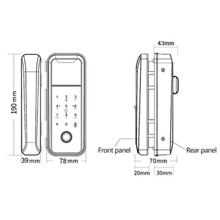 กลอนดิจิตอล HILOCK HL-595 สีดำ_1