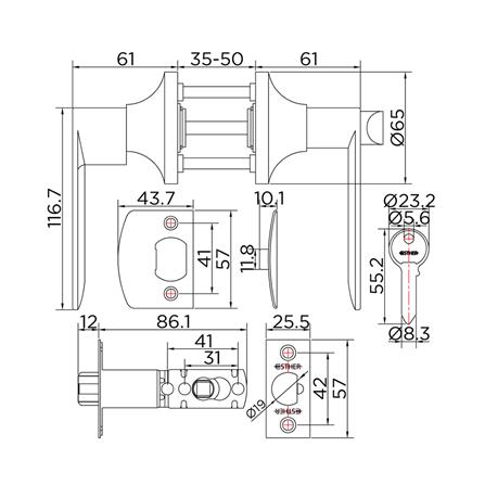 เขาควายทั่วไป ESTHER EAL-02-157-63 สีสเตนเลส_2