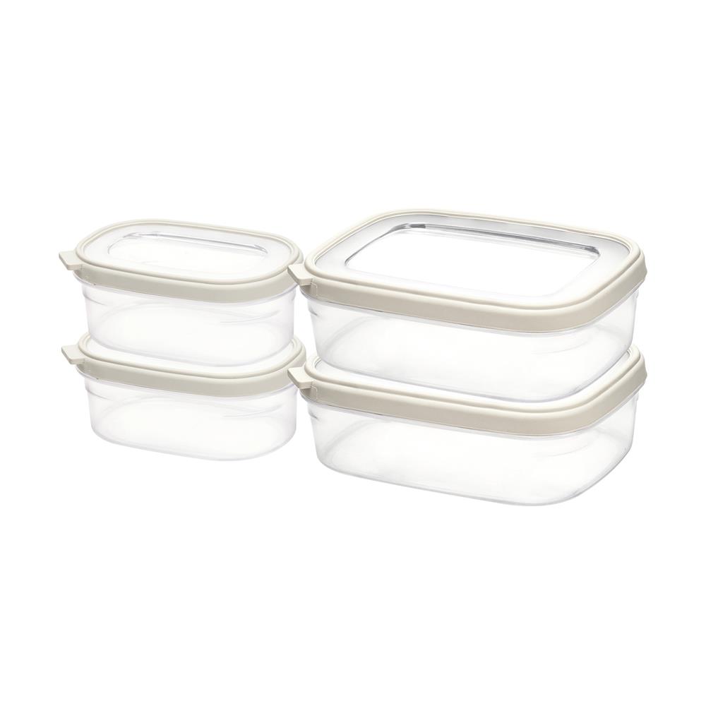 ชุดกล่องอาหาร 8 ชิ้น รวมฝา KECH 91433 สีครีม