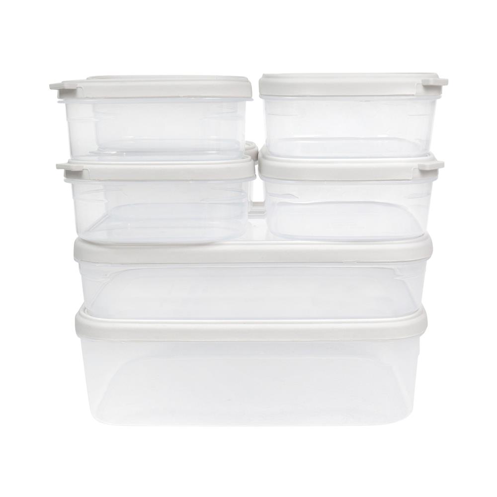 ชุดกล่องอาหาร 16 ชิ้น รวมฝา KECH 91439 สีครีม