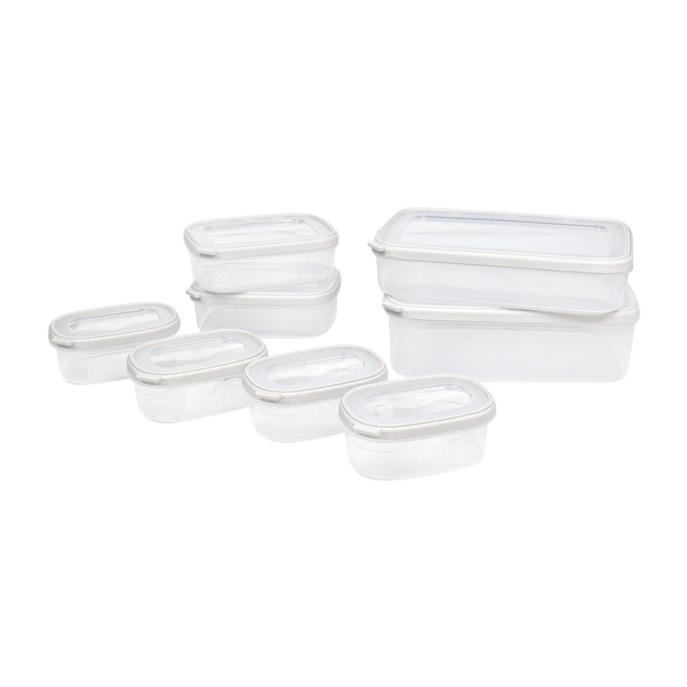 ชุดกล่องอาหาร 16 ชิ้น รวมฝา KECH 91439 สีครีม