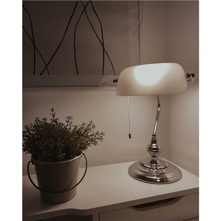 ไฟตั้งโต๊ะ EGLO BANKER สีขาว/เงิน_1