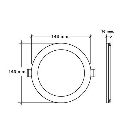 ดาวน์ไลท์ LED HI-TE HFLPR09DCW 5.5 นิ้ว 9 วัตต์ DAYLIGHT/COOL WHITE/WARM WHITE สีขาว_4