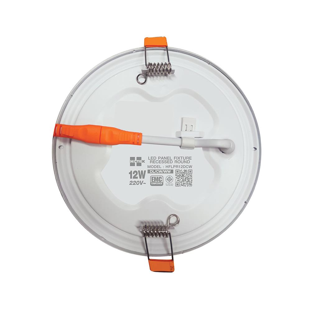 ดาวน์ไลท์ LED HI-TEK HFLPR12DCW 6.6 นิ้ว 12 วัตต์ DAYLIGHT/COOL WHITE/WARM WHITE สีขาว