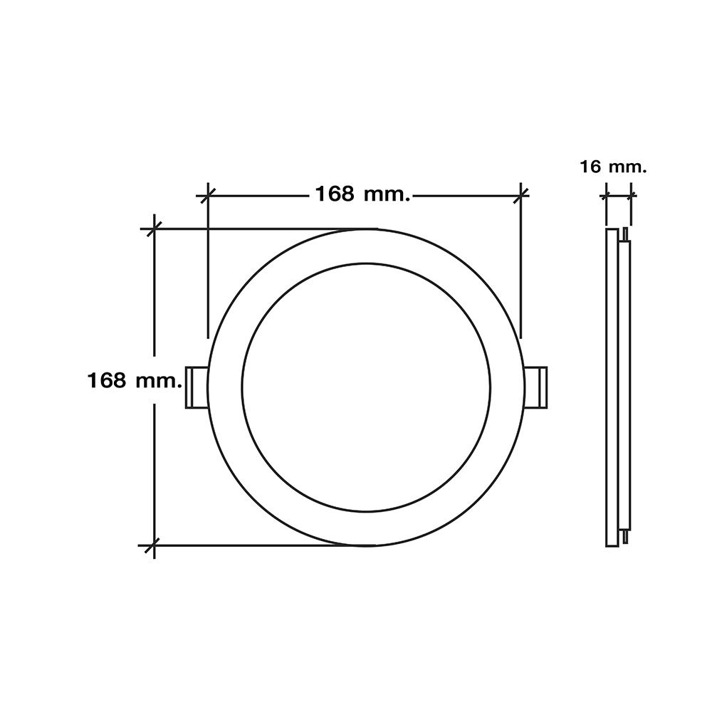 ดาวน์ไลท์ LED HI-TEK HFLPR12DCW 6.6 นิ้ว 12 วัตต์ DAYLIGHT/COOL WHITE/WARM WHITE สีขาว