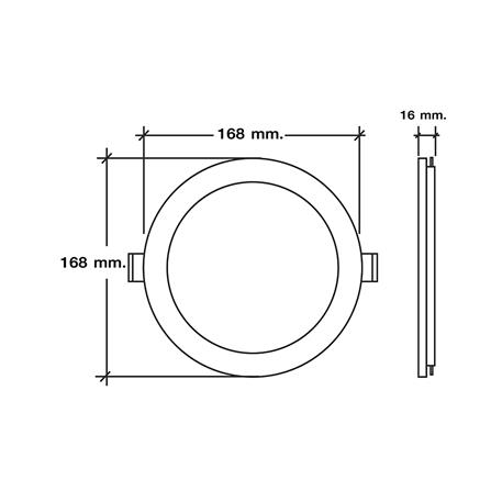 ดาวน์ไลท์ LED HI-TEK HFLPR12DCW 6.6 นิ้ว 12 วัตต์ DAYLIGHT/COOL WHITE/WARM WHITE สีขาว_4