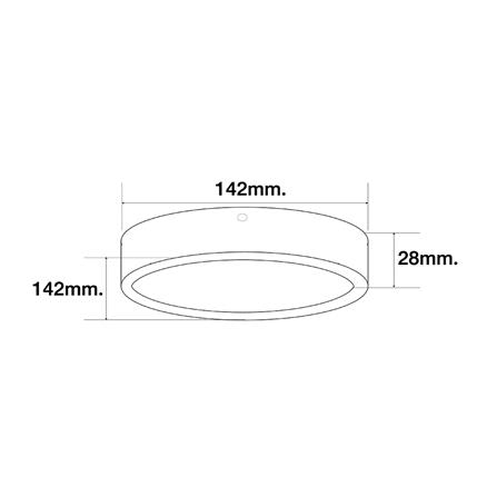 ดาวน์ไลท์ LED HI-TEK HFLEPS12WB 5.5 นิ้ว 12 วัตต์ WARM WHITE สีดำ_5